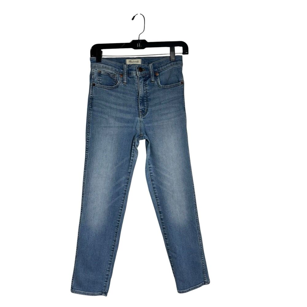 Madewell Women’s Med Wash Stovepipe Denim Jeans Sz 25 Classic 90s Minimalist